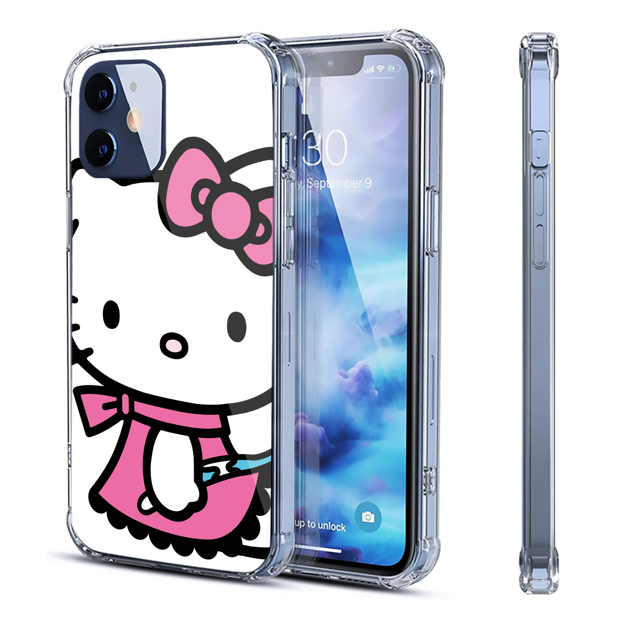 （画像用） Hello Kitty ハローキティ 【iPhone 12シリーズ対応】透明スマホケース（クリアソフトケース）